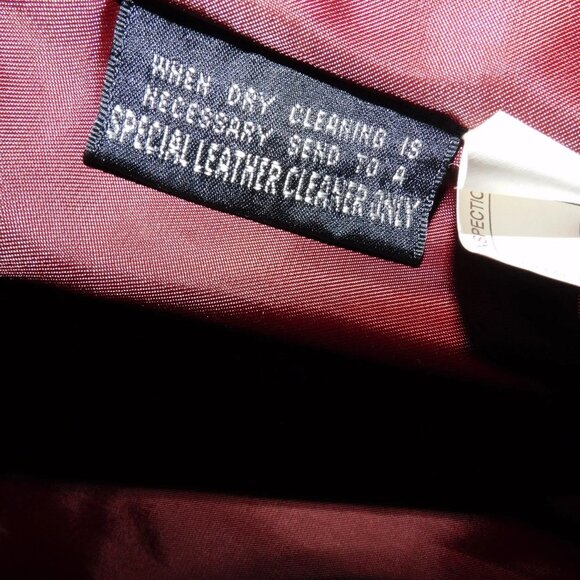 unworn women's oxblood leather peacoat jacket - Wilsons size medium NOS new - Picture 4 of 5